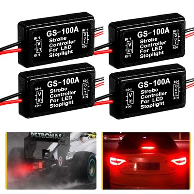 4X Universal Flash Strobe Controller Box Flasher Module for LED Brake Tail Light