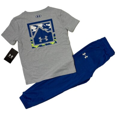 Under Armour Boys Size Therma Pants Tee Shirt Top Set NWT