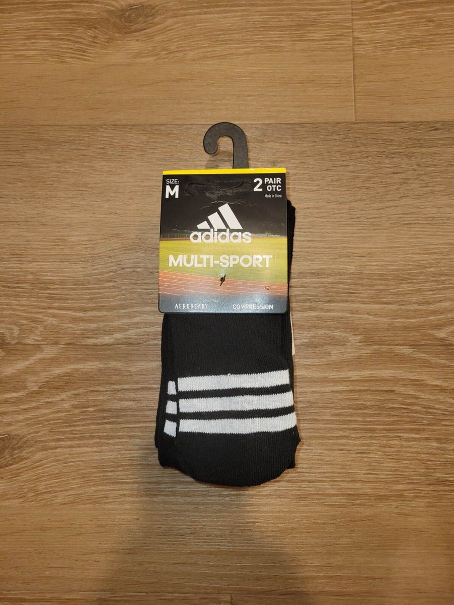ADIDAS Pairs Multi Sport Over The Calf Compression Socks Medium