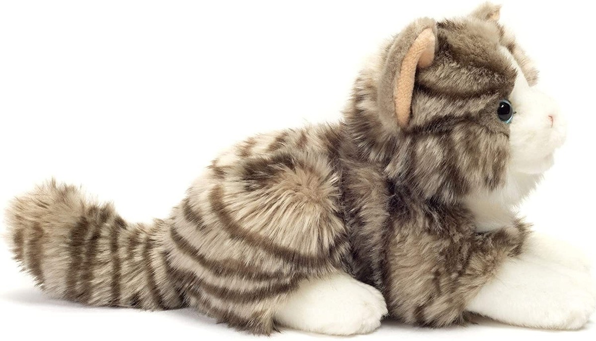 Uni-Toys - Kat baby (crème-wit), staand - 13 cm (hoogte) - pluche kitten - pluche dier, knuffeldier, HT-30302, crèmekleurig