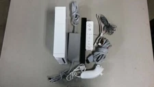Nintendo wii white console complete NTSC wiimote nunchuk sensor bar tested 