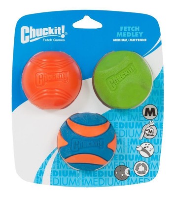 Chuckit! Fetch Medley Ballset Hundebälle Hundeball Ball Spielball M