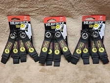 Lot of 3: Wrap-It Heavy-Duty Storage Strap 7" 4 per Pack.  Model# 104-10BX Black