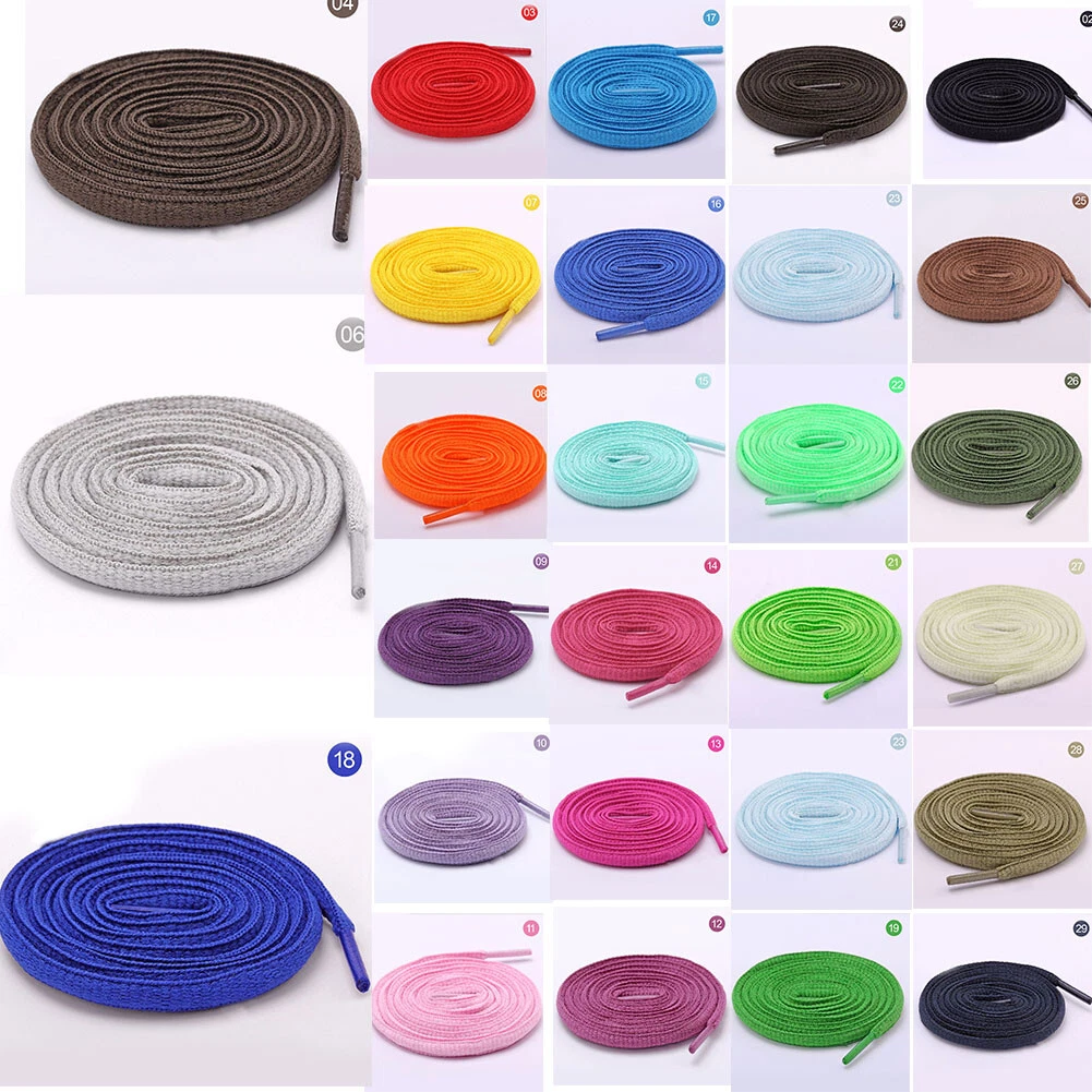 Oval Athletic Shoelaces Sport Sneaker Boots Shoe Laces Strings Multicolor Useful