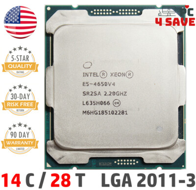 Intel Xeon E5-4650 V4 SR2SA 2.20GHz 35M 14-Core LGA 2011-3 Server CPU 105W