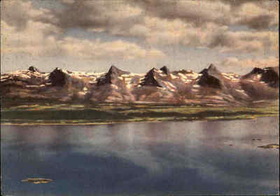 NORWEGEN Norge Norway ~1940/50 Postcard Postkarte De syv Sostre Nordland color