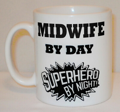 Hebamme bei Tag Superheldin bei Nacht! Tasse Dose Personalisieren Hebamme Krankenschwester NHS Geschenk