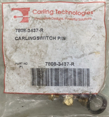 NEW CARLING TECHNOLOGIES 7808-3437-R TOGGLE SWITCH LIGHTED RED/AMBER 18V