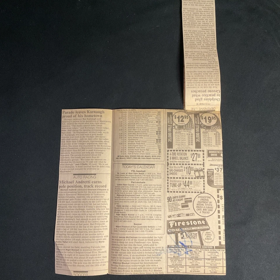 Joe Greene Steelers HOF Signed Newspaper Article Ephemera As A Dolphins Coach - Image 4 of 4