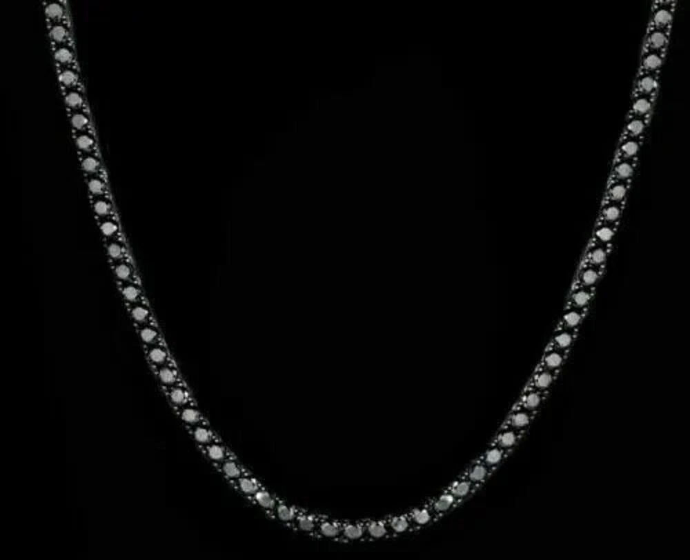 Black cheap tennis necklace