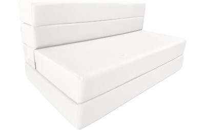 Folding Foam Mattresses, Chair Lounger, Studio Guest Beds, 6 x 39x 80, White