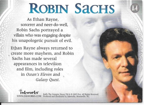 Buffy The Vampire Slayer Robin Sachs as Ethan Rayne signed A-4 card - Picture 2 of 2