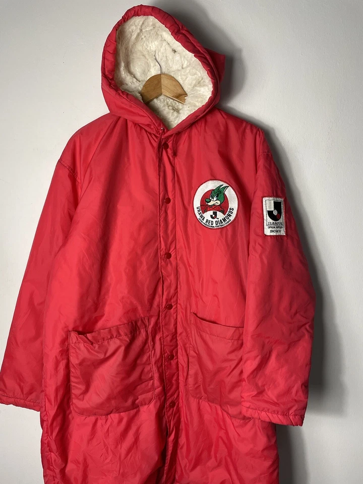Vintage Urawa Red Diamonds Japan Footbal Club J League Sherpa Coach Jacket Train - Image 2 of 4
