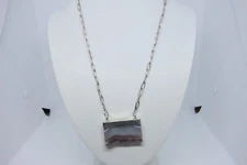 Tribe Jewelry Native American Sarah Lewis Adorn Sterling Quartz Pendant Necklace