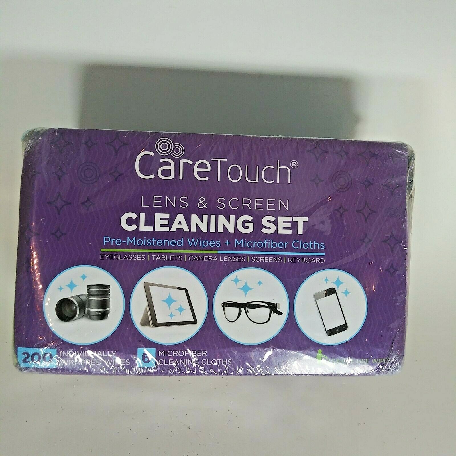 Max 82 OFF Care Touch Pre Moistened Lens & Screen Cleaning Wipes w Microfiber Cloths 200Pc