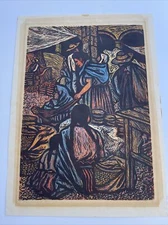 RARE FRANCISCO LUNA PRINT SIGNED NUMBERED VILLAGE FAMOUS LISTED PORTRAIT ICONIC