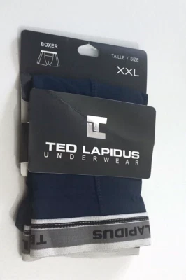 TED LAPIDUS BOXER EN COTON STRETCH COLORIS BLEU-VERT FONCÉ TAILLE 2XL - Photo 1/4