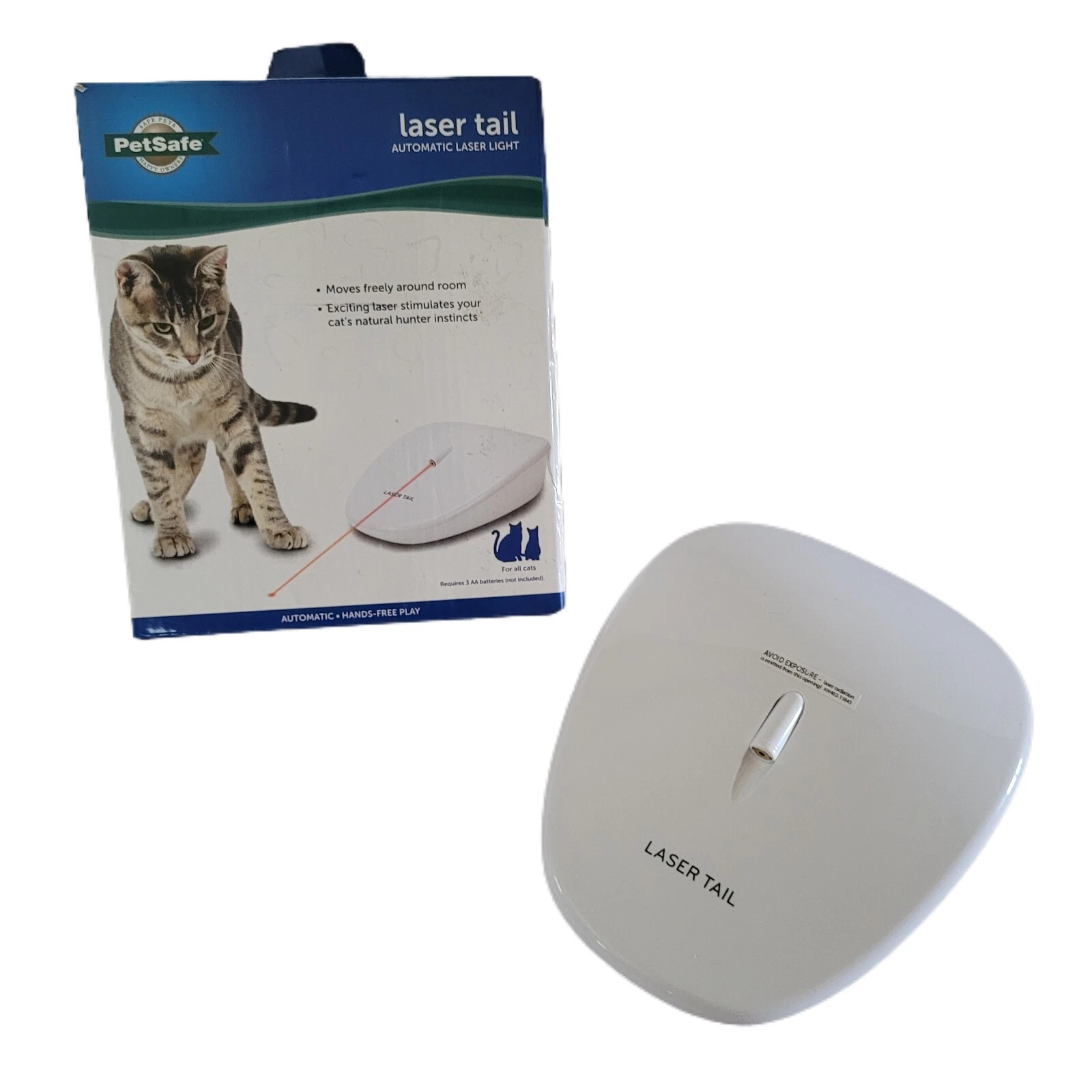 PetSafe Laser Tail Mobile Interactive Light Cat Toy Automatic Moves On Floor