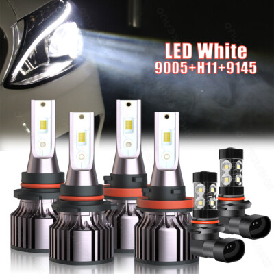 For Subaru Forester 2009-2013 LED Headlight Fog Light Bulbs Combo 9005+H11+9145