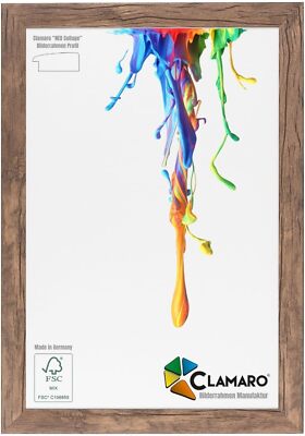 Bilderrahmen Eiche Dunkelbraun 53G Neo_Collage CLAMARO nach Maß modern Holz