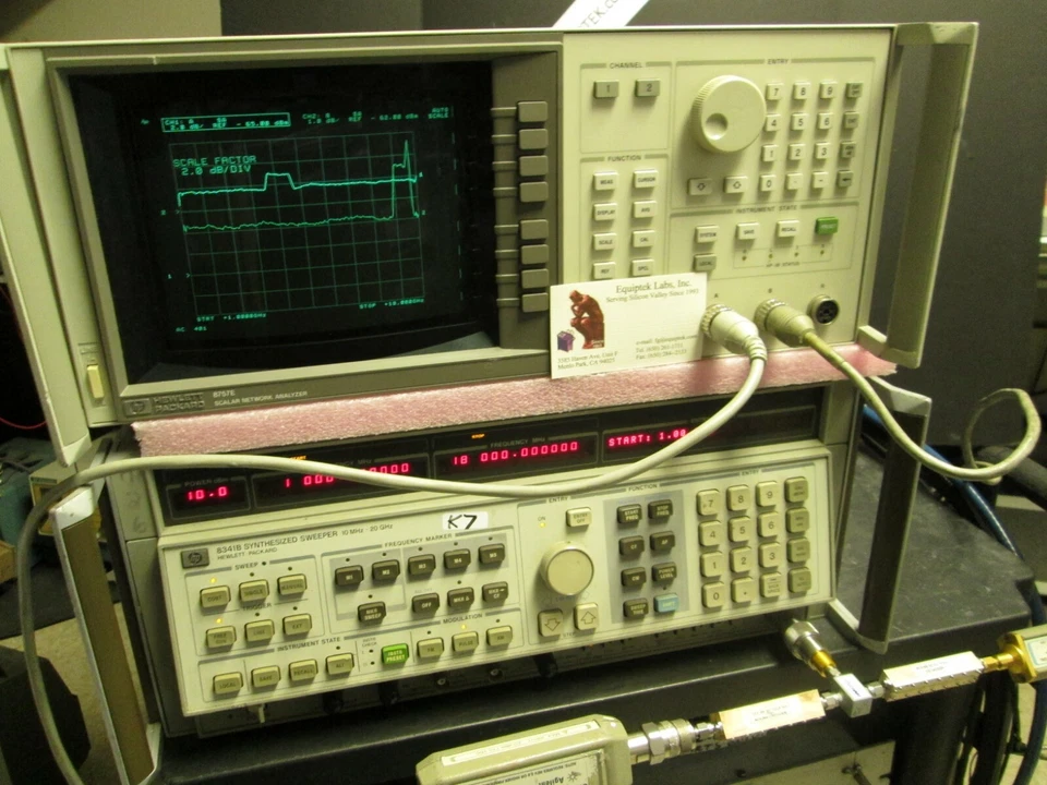 HP 8757E Scalar Network Analyzer TESTED! Transmission, Reflection, Gain measurem - Image 2 of 4