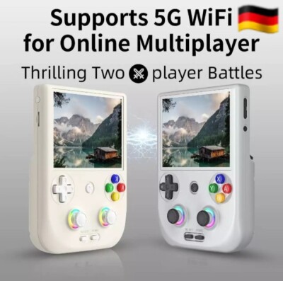ANBERNIC RG406V NEW Retro Game Console Handheld Android 13 + 256GB Card, Weiß 