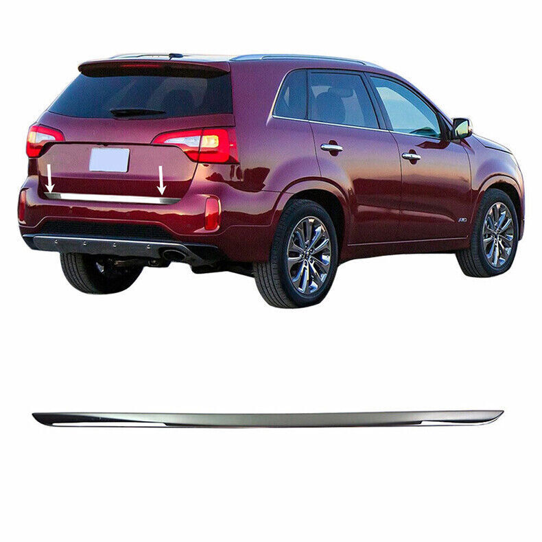 For Kia Sorento 2011-2015 Chrome steel Car Rear Trunk Lid Tailgate bottom Trim