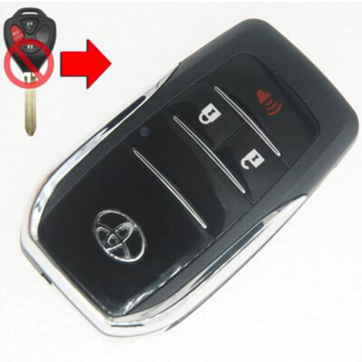 Upgraded Flip Key Shell Case Replacement for Toyota RAV4 Camry for Scion TOY43