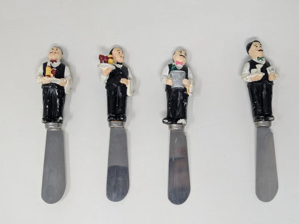Lote de 9 cuchillos esparcidores de queso mantequilla Boston Warehouse de colección tomates mayordomo Foto 2 de 4