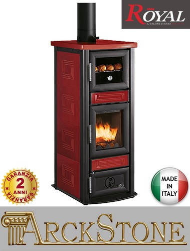 Stufa Focolare Stufetta Legna Ceramica Royal Palazzetti Stuba Forno Rosso  7,1 KW | eBay