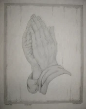 * ARTEX 2083 B PRAYING HANDS Picture to paint (tri chem)