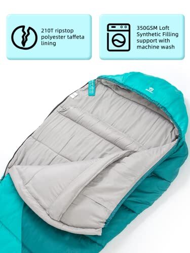 Sac de couchage confort et spacieux XL pour ne plus avoir froid et dormir au chaud en rando