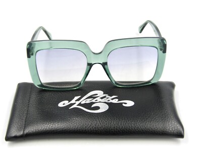 Habibe HIP HOP REMIX Oversized Sunglasses, Green / Gradient Blue ($165) #ATL82