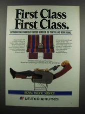 1983 United Airlines Ad - First Class First Class