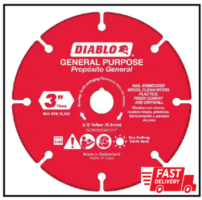 3 In. Carbide Grit Multi-material Cut-off Wheel | Diablo General Cut Purpose