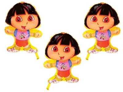 3x Folienballon Dora Nickelodeon Helium Ballon Luftballon Ballon Kindergeburtsta