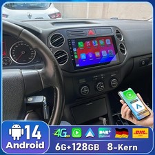 6+128G Android 14 Carplay per VW Tiguan 1 NF Golf Plus autoradio DAB+ GPS navigatore