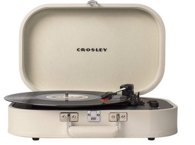 Crosley Discovery Vintage Suitcase Turntable, Dune CR8009A-DU