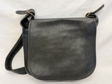 Vintage Coach Legacy Black Leather Flap Messenger Crossbody Bag USA Made Purse