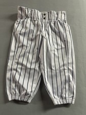 3n2 Clutch Apparel Print Stripe Baseball Knicker Pants, Size YXL, White/Blue.