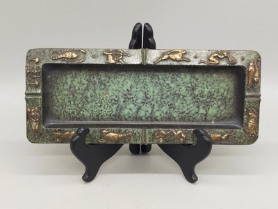 Exclusive Vintage Bronze Ashtray - Zodiac Relief