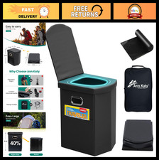 Upgrade XL Portable Toilet for Adults  Kids - Compact Folding Travel Potty for