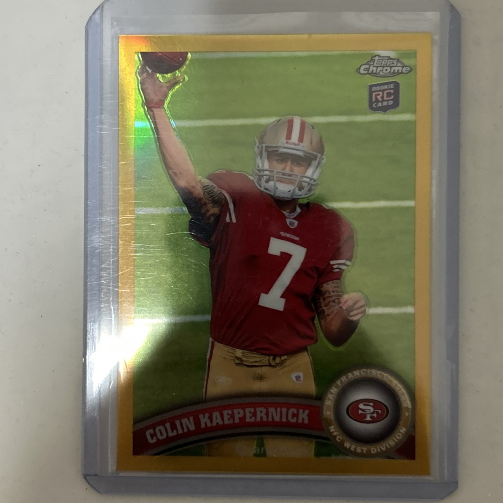 2011 Topps Chrome Colin Kaepernick #25 Gold Refractor 04/50 RC rookie