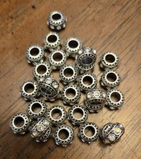 Set of 29 Bracelet Beads With Clear Stones