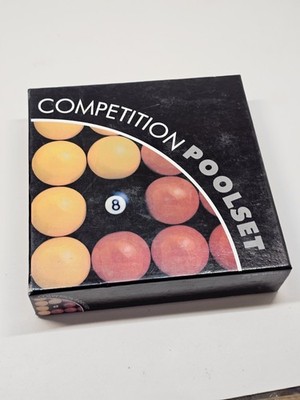 Wettkampf Pool Ball Set rot gelb 8 Bälle komplett im Karton gebraucht