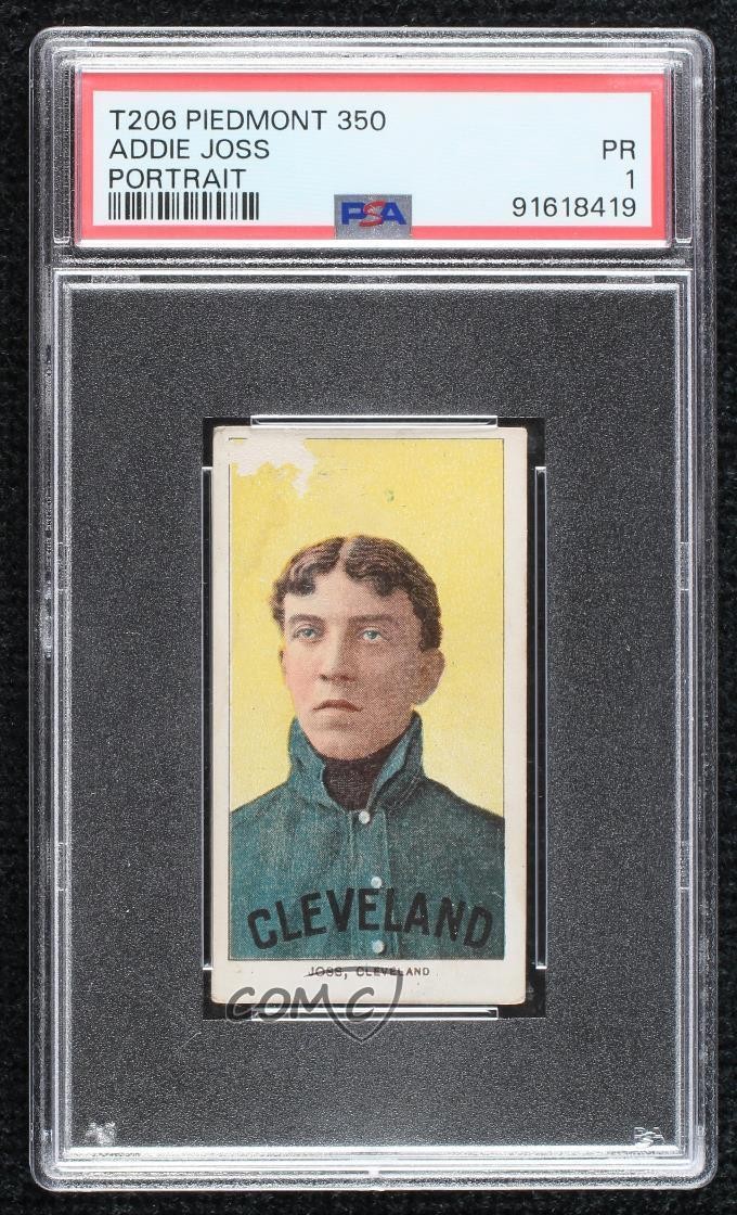 1909-11 T206 Piedmont 350-460 Factory No 25 Back Addie Joss (Portrait) PSA 1 1q7