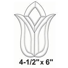 4-1/2"X 6" Exquisite Clear Glass Bevel Cluster BC306
