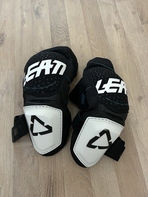 LEATT KNEE GUARD 3DF HYBRID WHT/BLK #L/XL - 5019400671