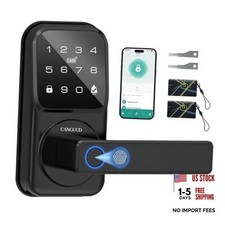 Smart Door Lock with Handle - Keyless Entry Door Lock for Front Door,