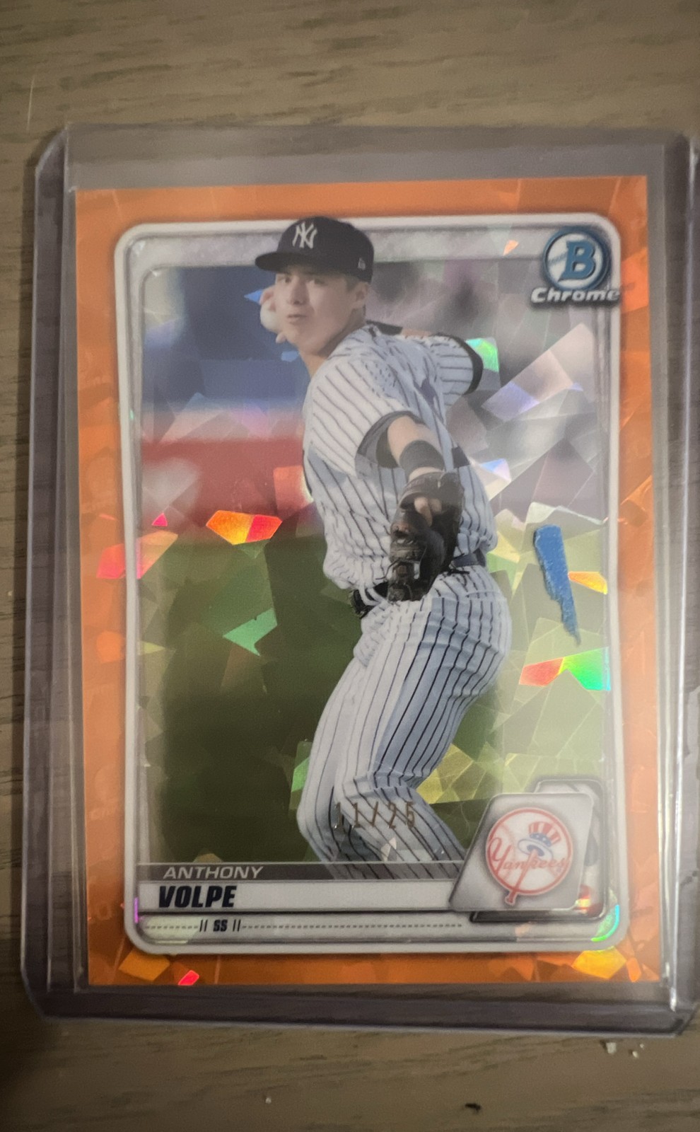 2020 Bowman Chrome Draft Sapphire Edition - Anthony Volpe #BD-178 Orange /25...
